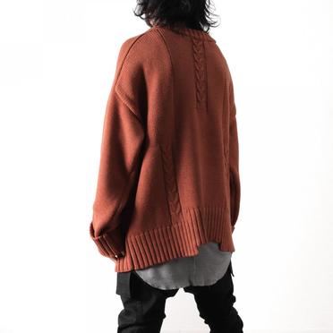 Low Gauge Knit Pullover　BROWN No.16
