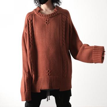 Low Gauge Knit Pullover　BROWN No.21
