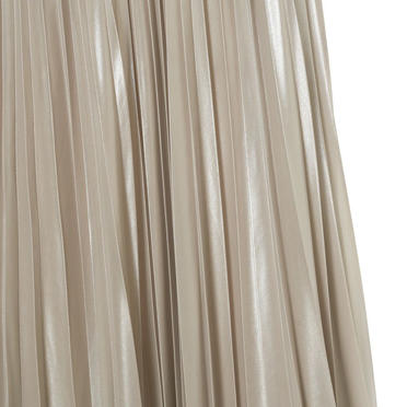 シャドーホイルプリーツスカート　BEIGE No.2