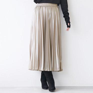 シャドーホイルプリーツスカート　BEIGE No.3