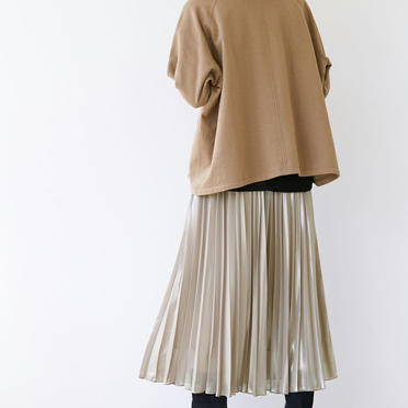 シャドーホイルプリーツスカート　BEIGE No.5