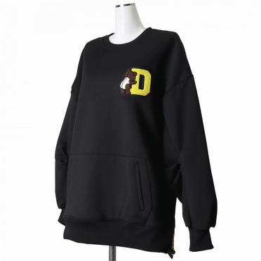 DSC / キャノンループ裏起毛ベアワッペンプルオーバー　BLACK No.2