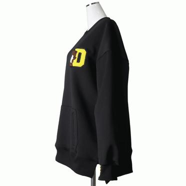 DSC / キャノンループ裏起毛ベアワッペンプルオーバー　BLACK No.3