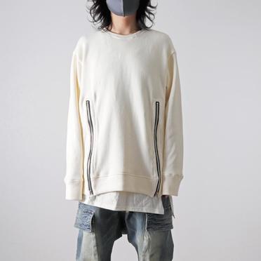 [SALE] 20%OFF　A.F ARTEFACT Layered Zip Pullover　IVORY No.13
