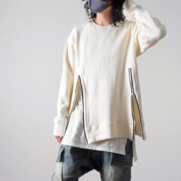 [SALE] 20%OFF　A.F ARTEFACT Layered Zip Pullover　IVORY No.20
