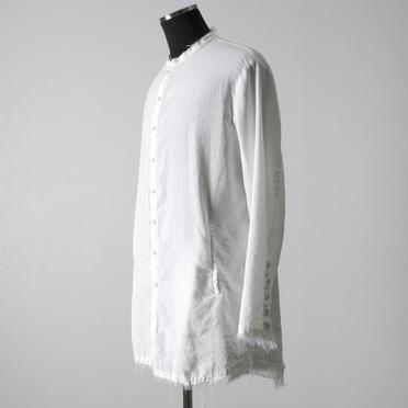 ストレッチリネン平織 ロングシャツジャケット　WHITE No.2