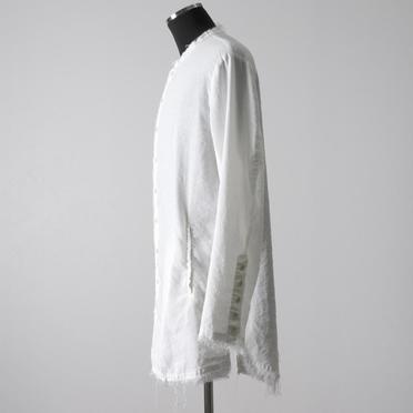 ストレッチリネン平織 ロングシャツジャケット　WHITE No.3