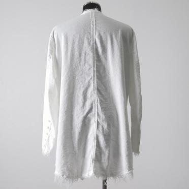 ストレッチリネン平織 ロングシャツジャケット　WHITE No.5