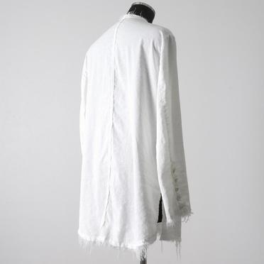 ストレッチリネン平織 ロングシャツジャケット　WHITE No.6