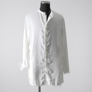 ストレッチリネン平織 ロングシャツジャケット　WHITE No.8