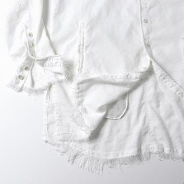 ストレッチリネン平織 ロングシャツジャケット　WHITE No.12