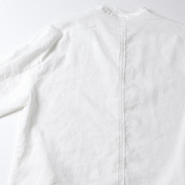ストレッチリネン平織 ロングシャツジャケット　WHITE No.13