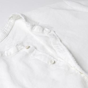 ストレッチリネン平織 ロングシャツジャケット　WHITE No.14