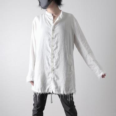 ストレッチリネン平織 ロングシャツジャケット　WHITE No.21