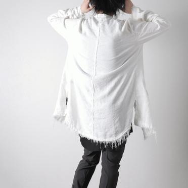 ストレッチリネン平織 ロングシャツジャケット　WHITE No.24