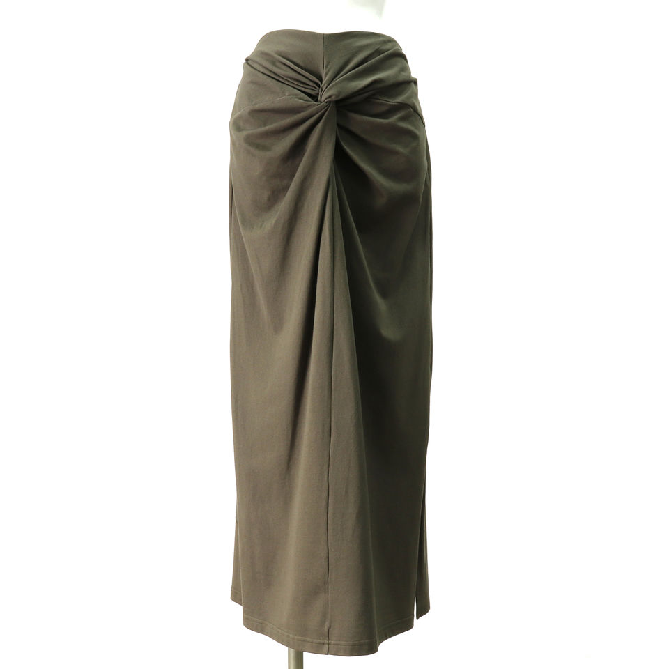 Twisted Long Skirt　GRAY KHAKI