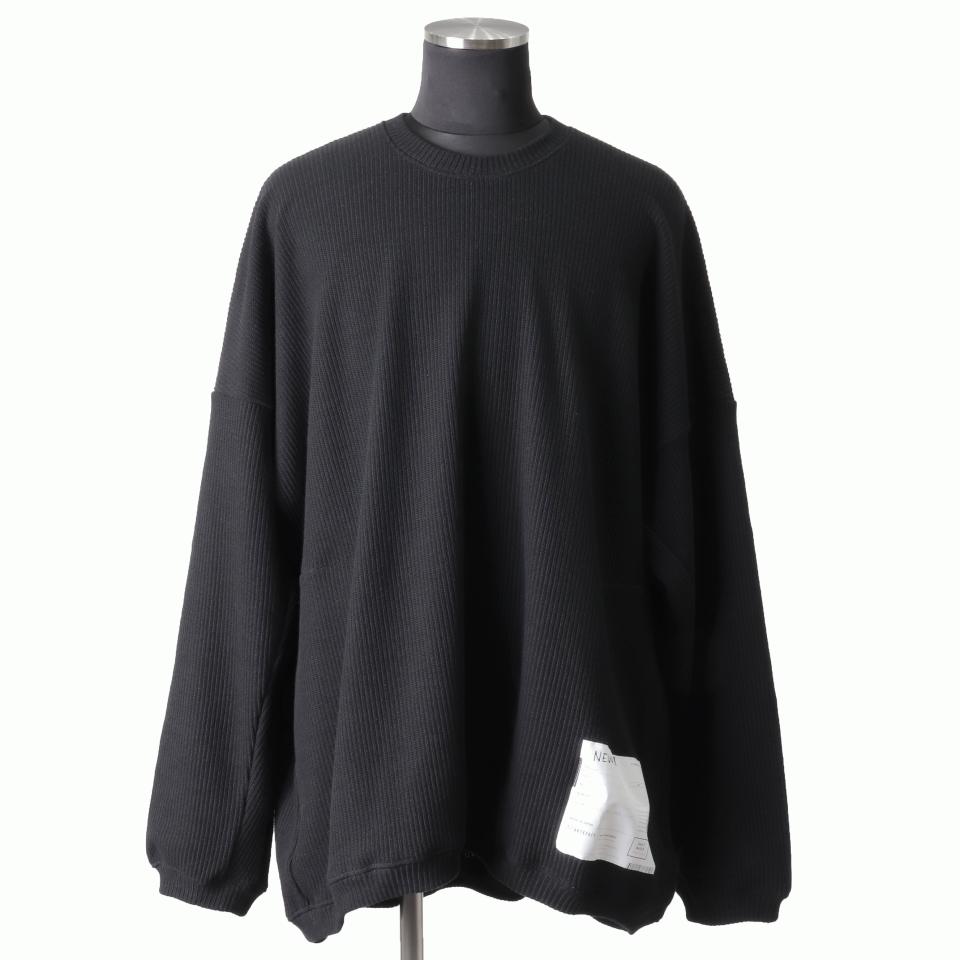 Over Sized Knit Pullover　BLACK