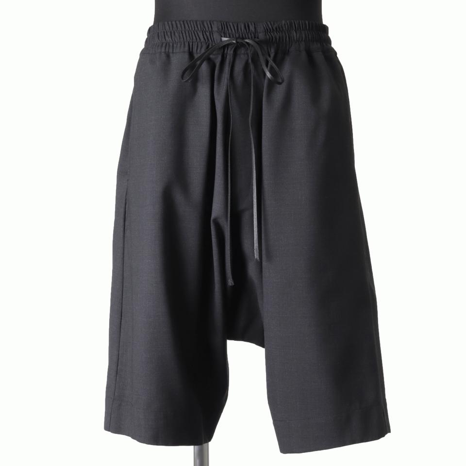 Tropical Wool Sarrouel Shorts　BLACK