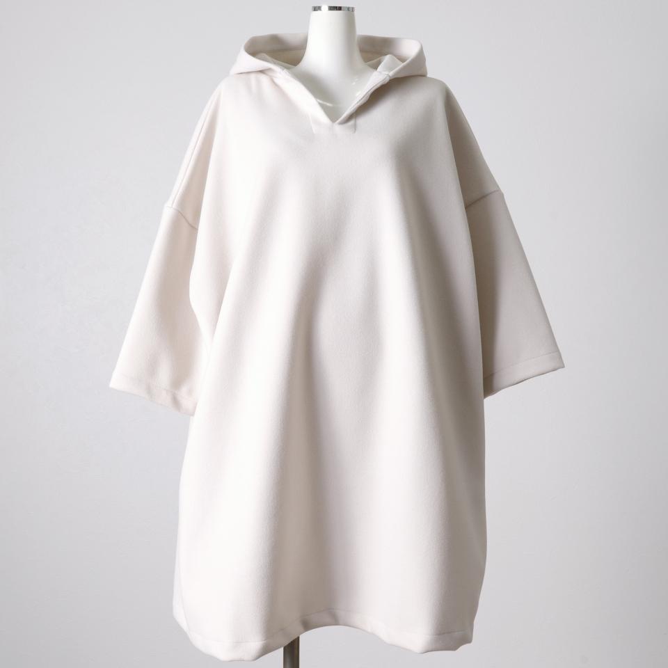 hooded wide tunic　IVORY