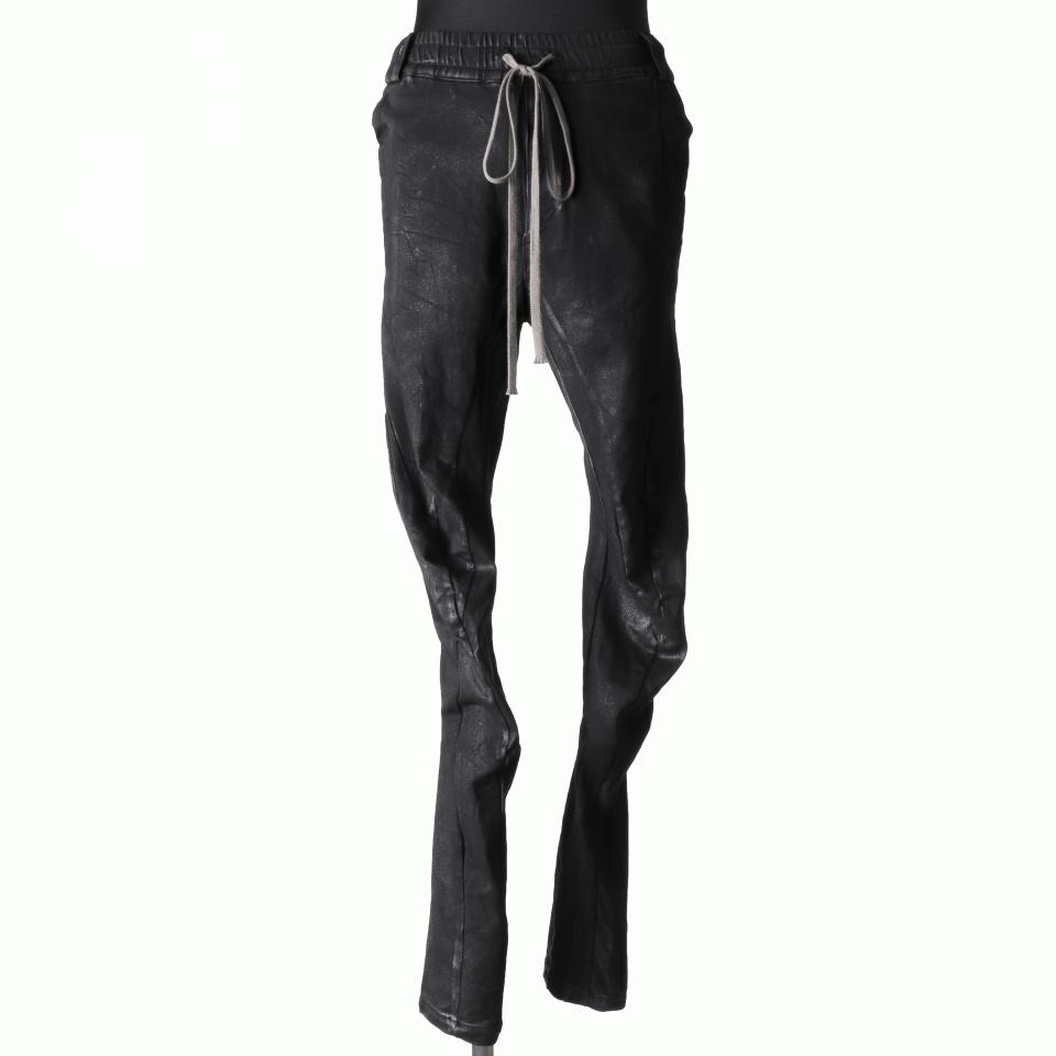 Coated Anatomical Fitted Long Pants　BLACK