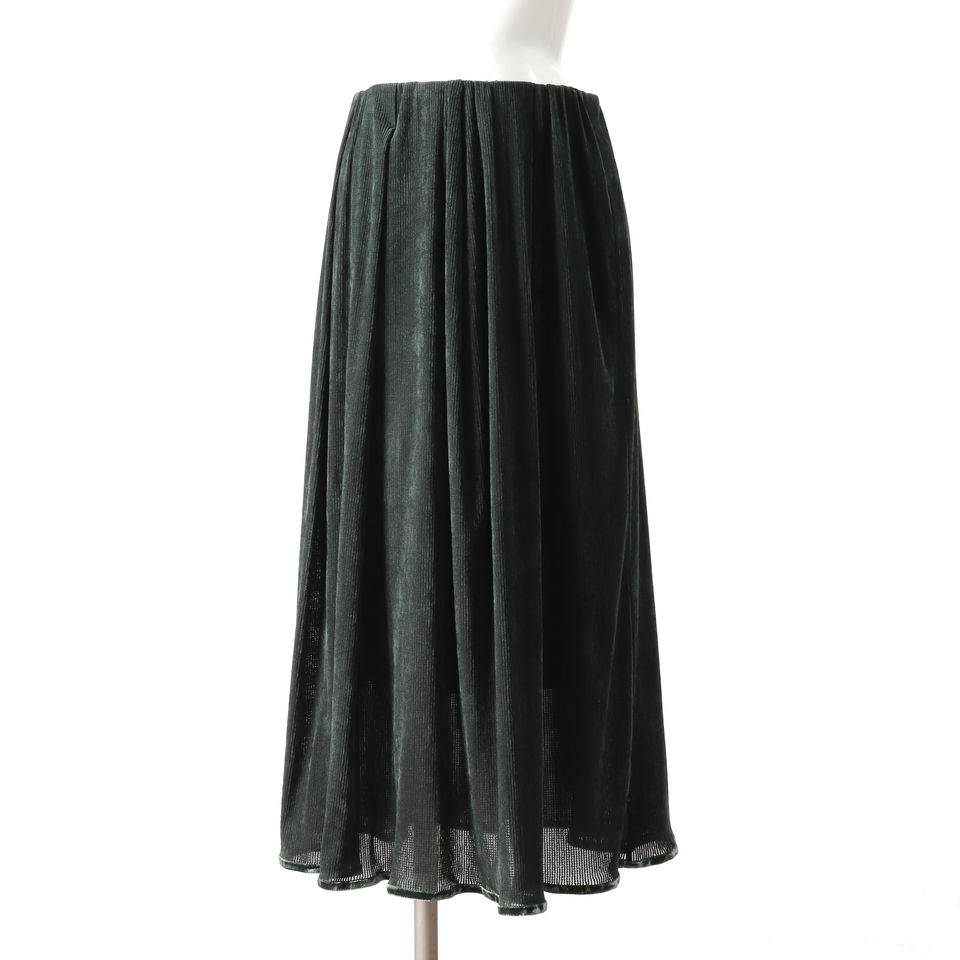 [SALE] 40%OFF　mizuiro ind tulle lace flocked SK　GREEN