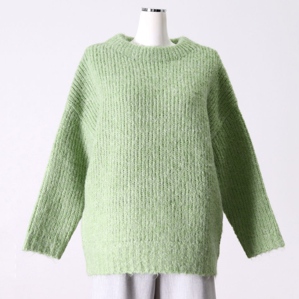 [SALE] 60%OFF　MICA&DEAL　mohair bottle neck knit P/O　LIGHT GREEN