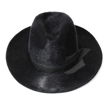 [SALE] 40%OFF　MOVE　RABBIT&LEATHER HAT　BLACK No.8