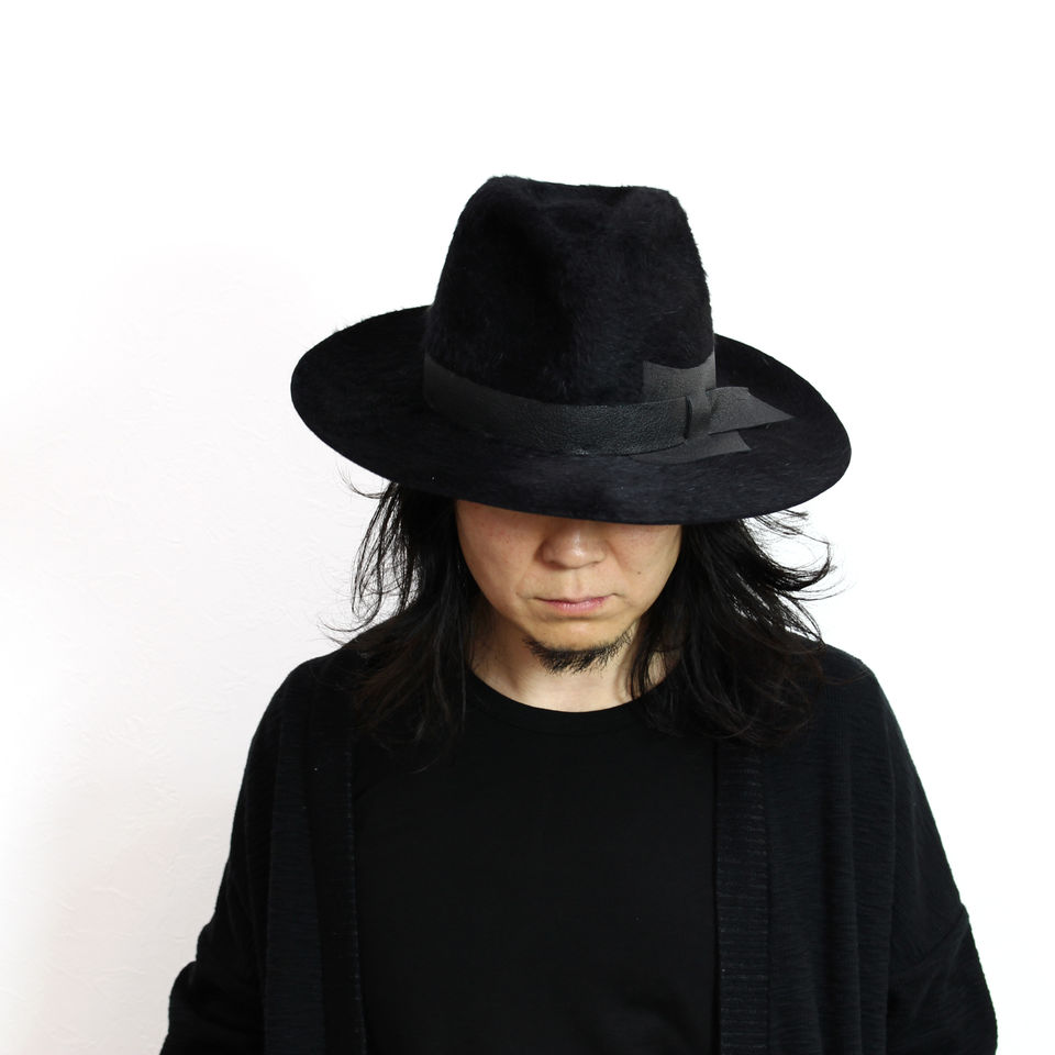 [SALE] 40%OFF　MOVE　RABBIT&LEATHER HAT　BLACK