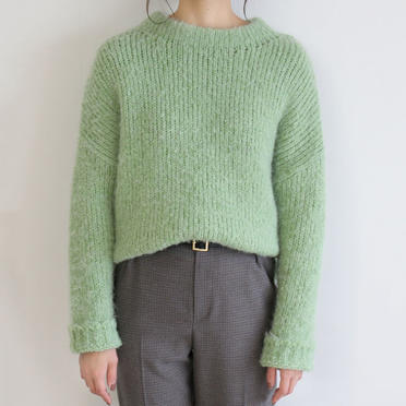 [SALE] 60%OFF　MICA&DEAL　mohair bottle neck knit P/O　LIGHT GREEN No.11