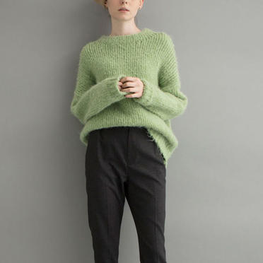 [SALE] 60%OFF　MICA&DEAL　mohair bottle neck knit P/O　LIGHT GREEN No.13