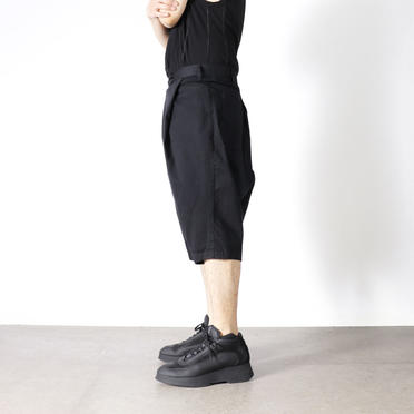 [SALE] 50%OFF　JULIUS　TUCKED CROTCH PANTS　BLACK No.15