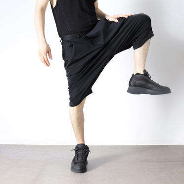 [SALE] 50%OFF　JULIUS　TUCKED CROTCH PANTS　BLACK No.19