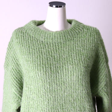 [SALE] 60%OFF　MICA&DEAL　mohair bottle neck knit P/O　LIGHT GREEN No.7