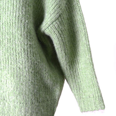 [SALE] 60%OFF　MICA&DEAL　mohair bottle neck knit P/O　LIGHT GREEN No.8