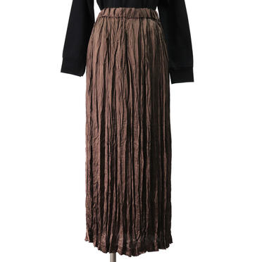 [SALE] 50%OFF　mizuiro ind　washer pleats skirt　BROWN No.1