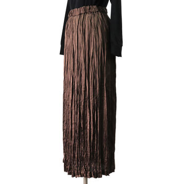 [SALE] 50%OFF　mizuiro ind　washer pleats skirt　BROWN No.2