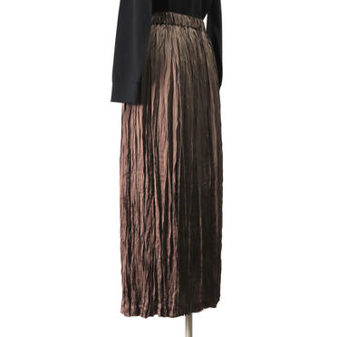 [SALE] 50%OFF　mizuiro ind　washer pleats skirt　BROWN No.3