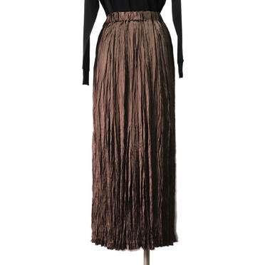 [SALE] 50%OFF　mizuiro ind　washer pleats skirt　BROWN No.4