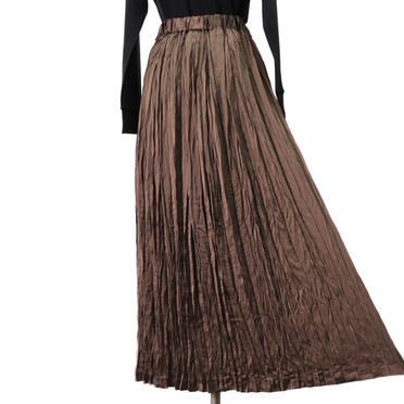 [SALE] 50%OFF　mizuiro ind　washer pleats skirt　BROWN No.5