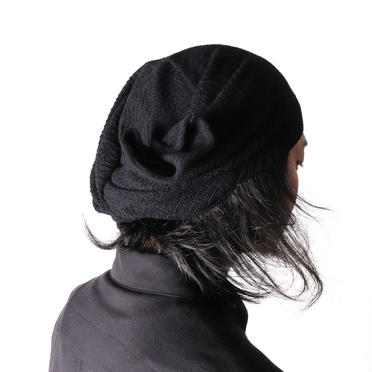 TWIST KNIT CAP　BLACK No.7