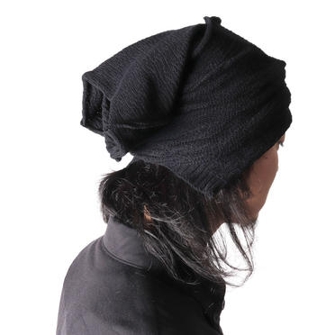 TWIST KNIT CAP　BLACK No.8