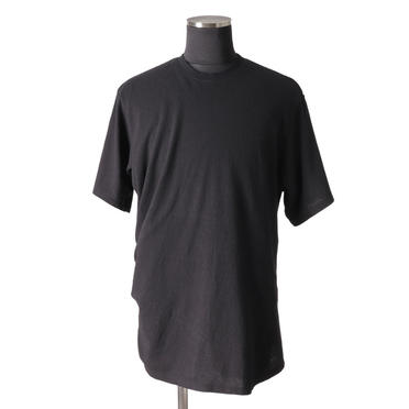 NOIL COTTON CREPE T-SHIRT　BLACK No.1