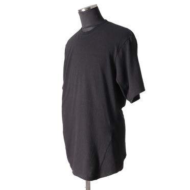 NOIL COTTON CREPE T-SHIRT　BLACK No.2