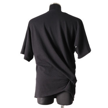 NOIL COTTON CREPE T-SHIRT　BLACK No.5