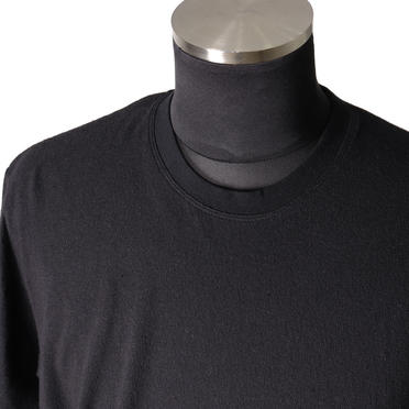 NOIL COTTON CREPE T-SHIRT　BLACK No.7