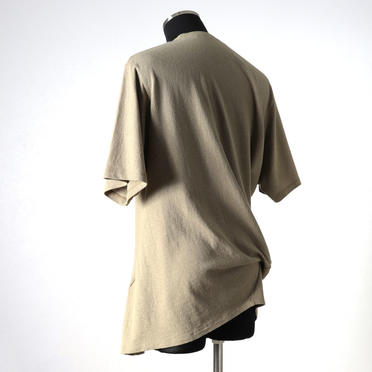 NOIL COTTON CREPE T-SHIRT　SAND No.4