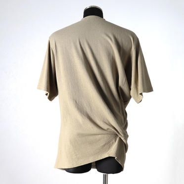 NOIL COTTON CREPE T-SHIRT　SAND No.5