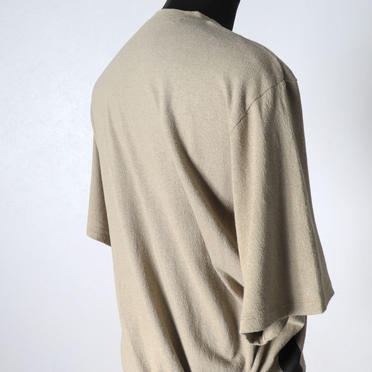 NOIL COTTON CREPE T-SHIRT　SAND No.8