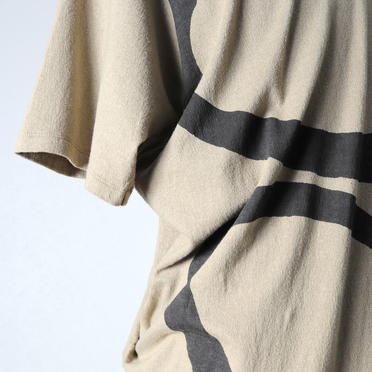 NOIL COTTON CREPE T-SHIRT　SAND No.9