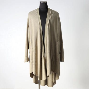 NOIL COTTON CREPE LONG CARDIGAN　SAND No.1